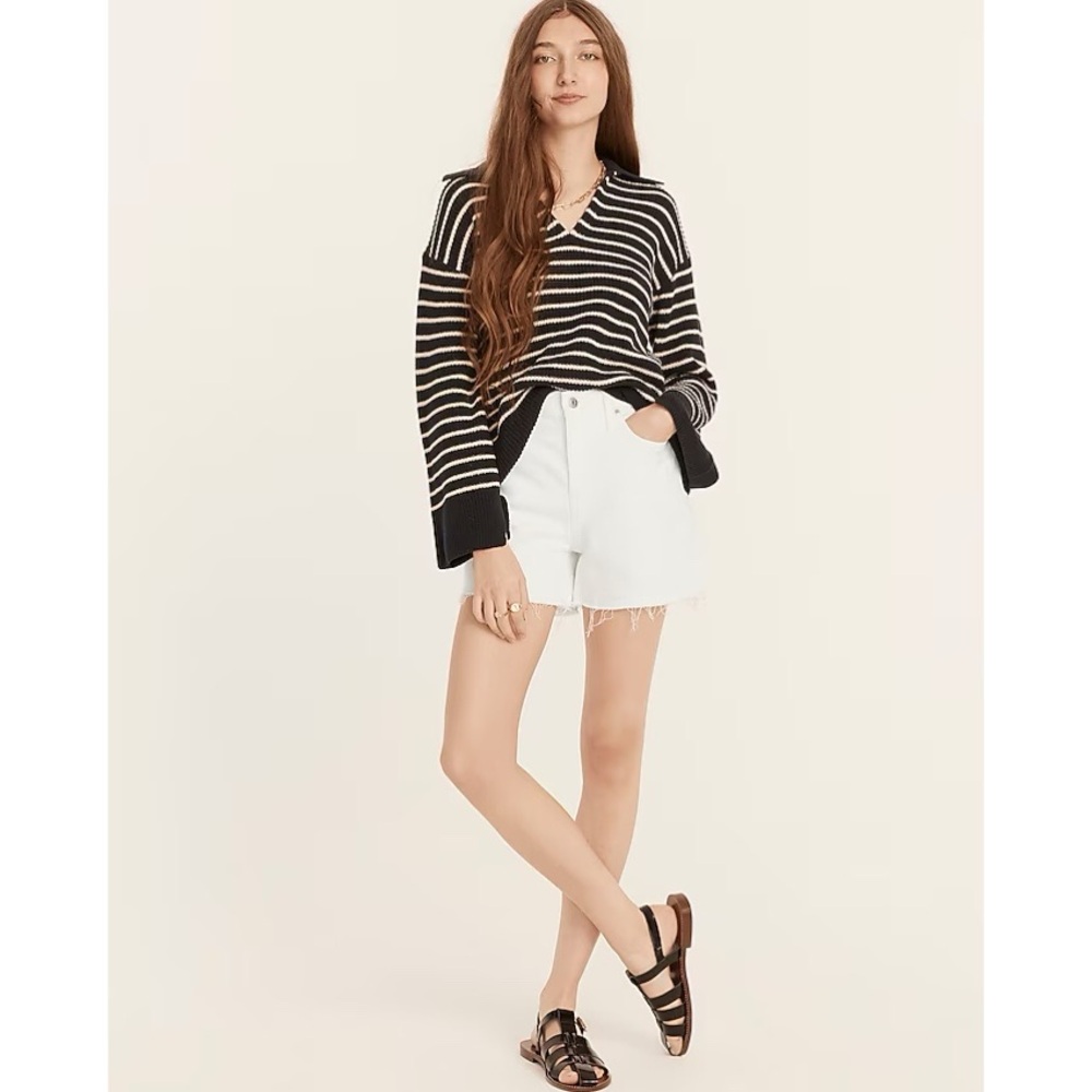 NWT! J Crew - High-rise Denim Short - White - Size 31